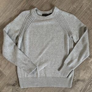 JEANNE PIERRE Light Gray Crew Neck Sweater